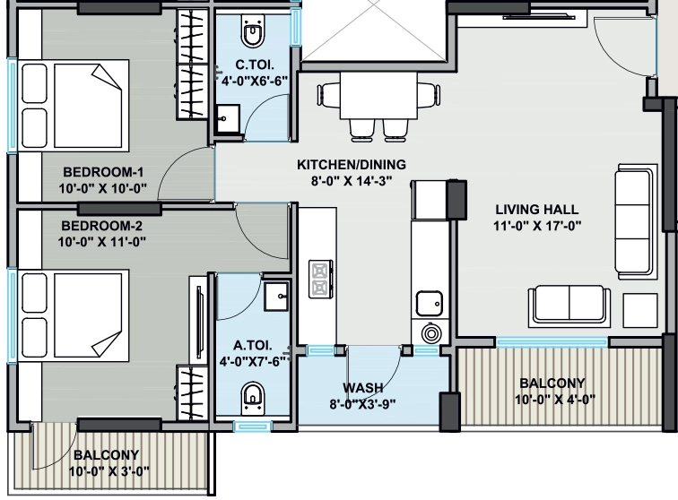 2 BHK Flat in Daksh Govind Elite in Pathardi Phata, Nashik - Image 921515