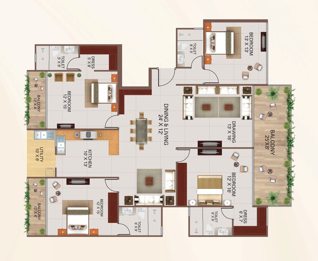 4 BHK Flat in Kolar Surendra Select in Kolar Road, Bhopal - Image 921612