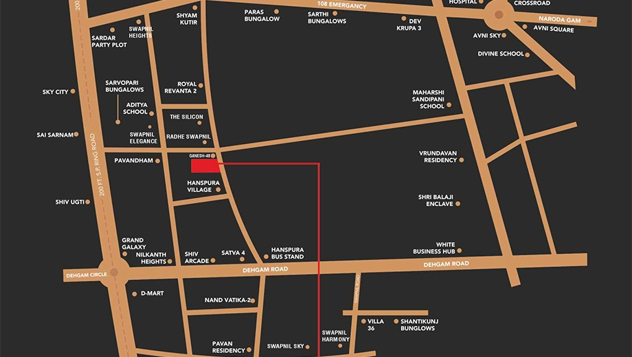 Location of Radhe Heaven Landmark - Image 410858