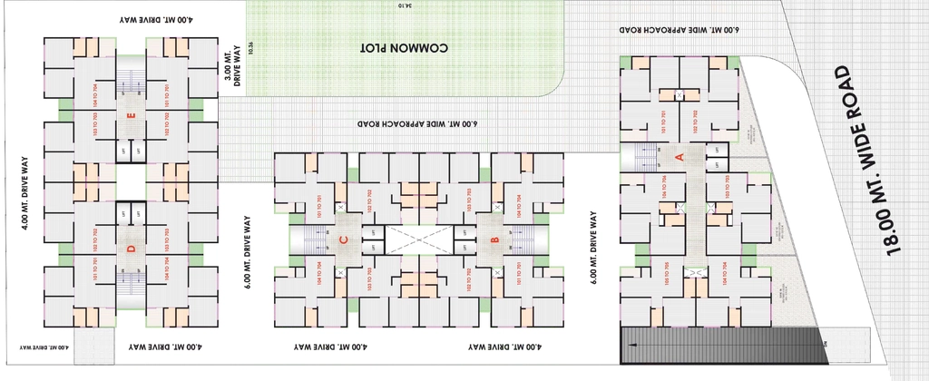 Master Plan of Radhe Heaven Landmark in Hanspura, Ahmedabad - Image 410859