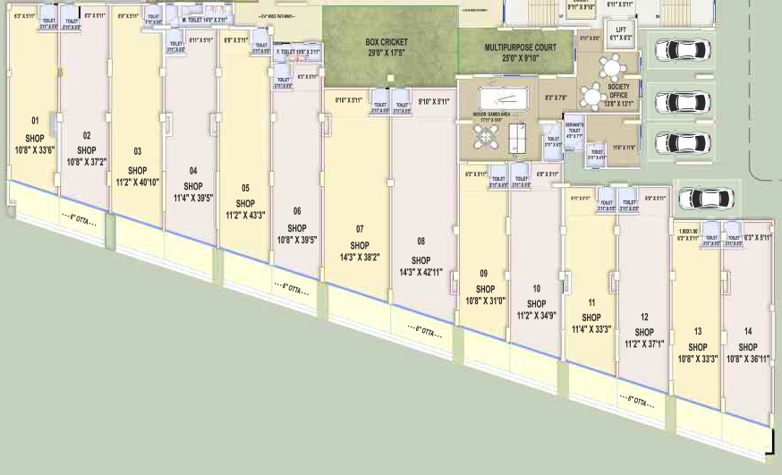 Floor Plan of Commercial Daksh Skyway in Gangapur Road, Nashik - Image 410876