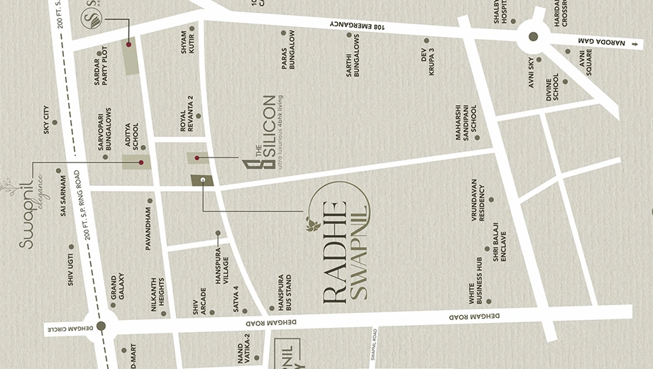 Location of Commercial Om Radhe Swapnil in Nava Naroda, Ahmedabad - Image 410902