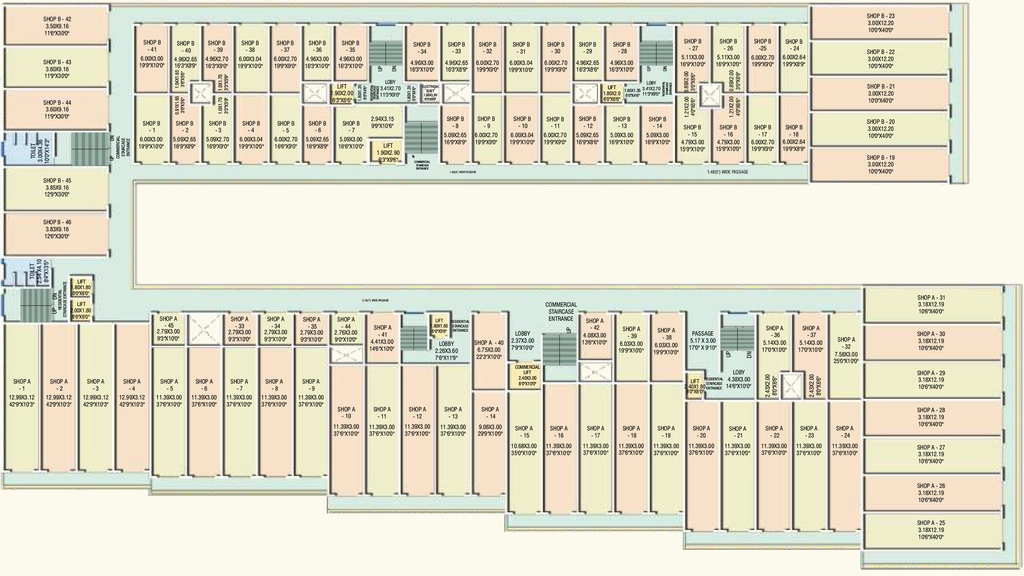 Floor Plan of Commercial Krrish Vraj Landmark 1A in Panchavati, Nashik - Image 410953