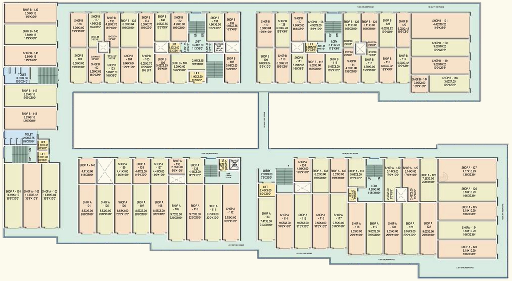 Floor Plan of Commercial Krrish Vraj Landmark 1A in Panchavati, Nashik - Image 410952