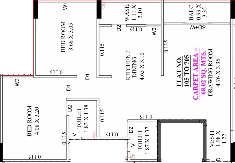 2 BHK Flat in Rameshwar Pushkal Hill in Nava Naroda, Ahmedabad - Image 921554