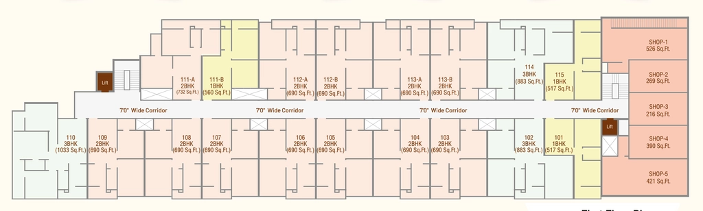Floor Plan of Sanskaar Paradise in Ayodhya Bypass, Bhopal - Image 412204