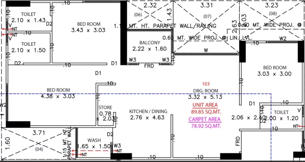 3 BHK Flat in Ravi Pragatya Pratham in South Bopal, Ahmedabad - Image 921571