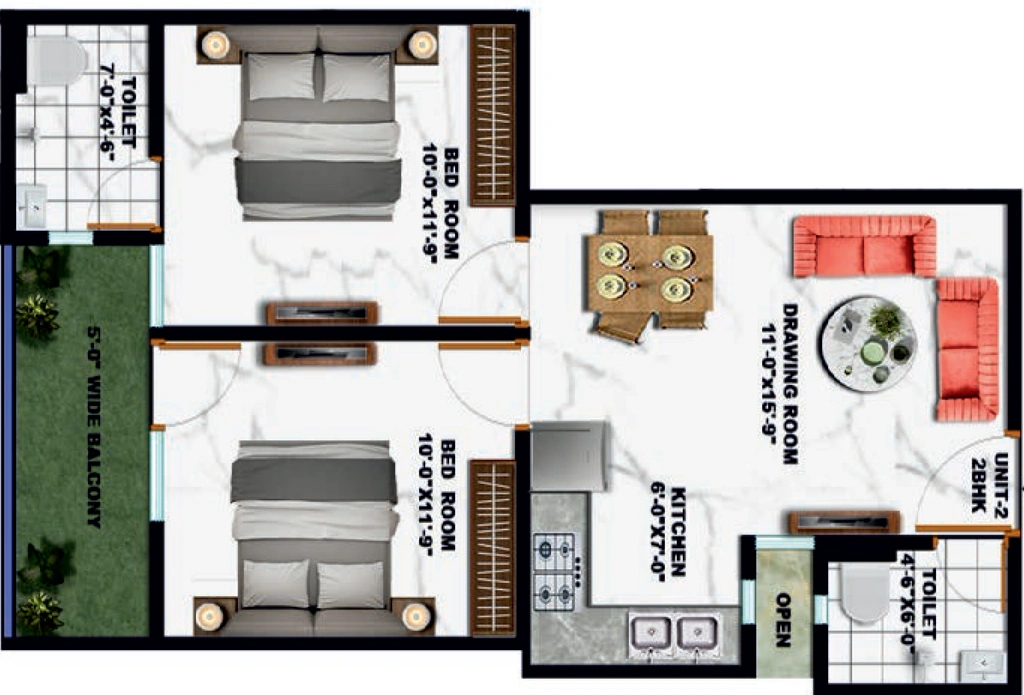 2 BHK Flat in MTC Arambh in Sector 12, Greater Noida - Image 921592