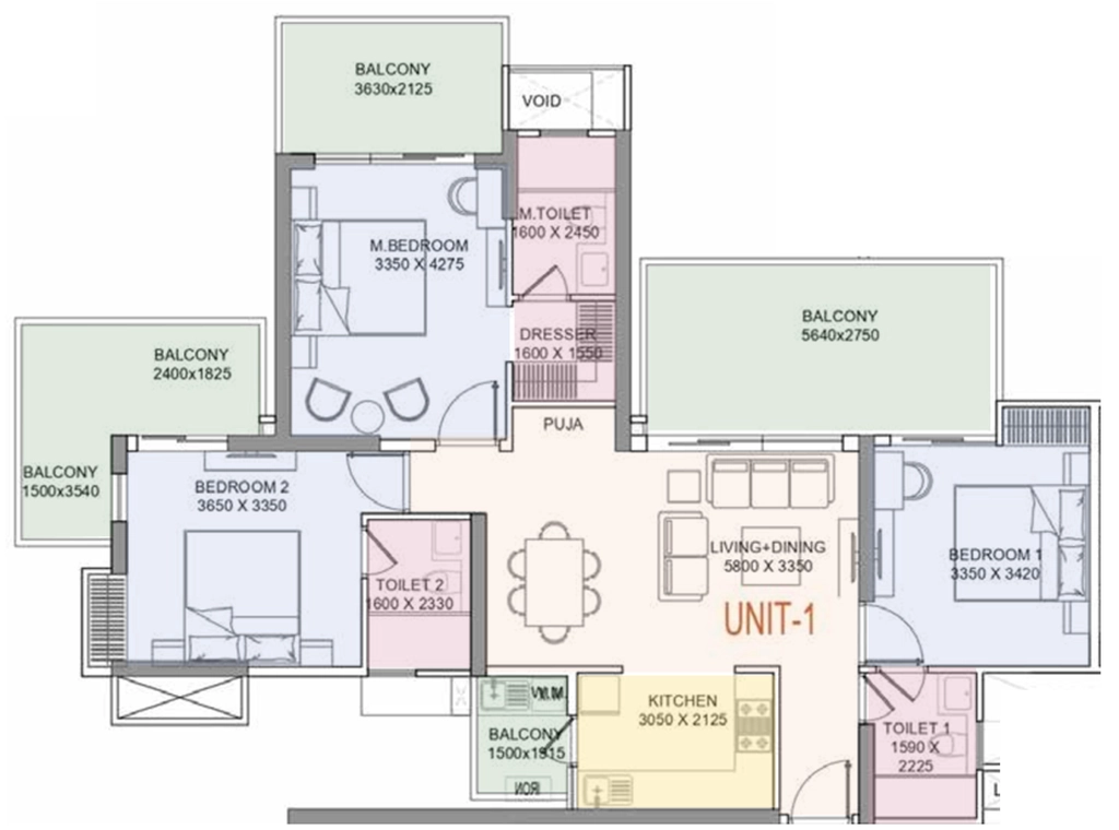 3 BHK Flat in Northwind Sanctuary in Sector Pi 1, Greater Noida - Image 921602