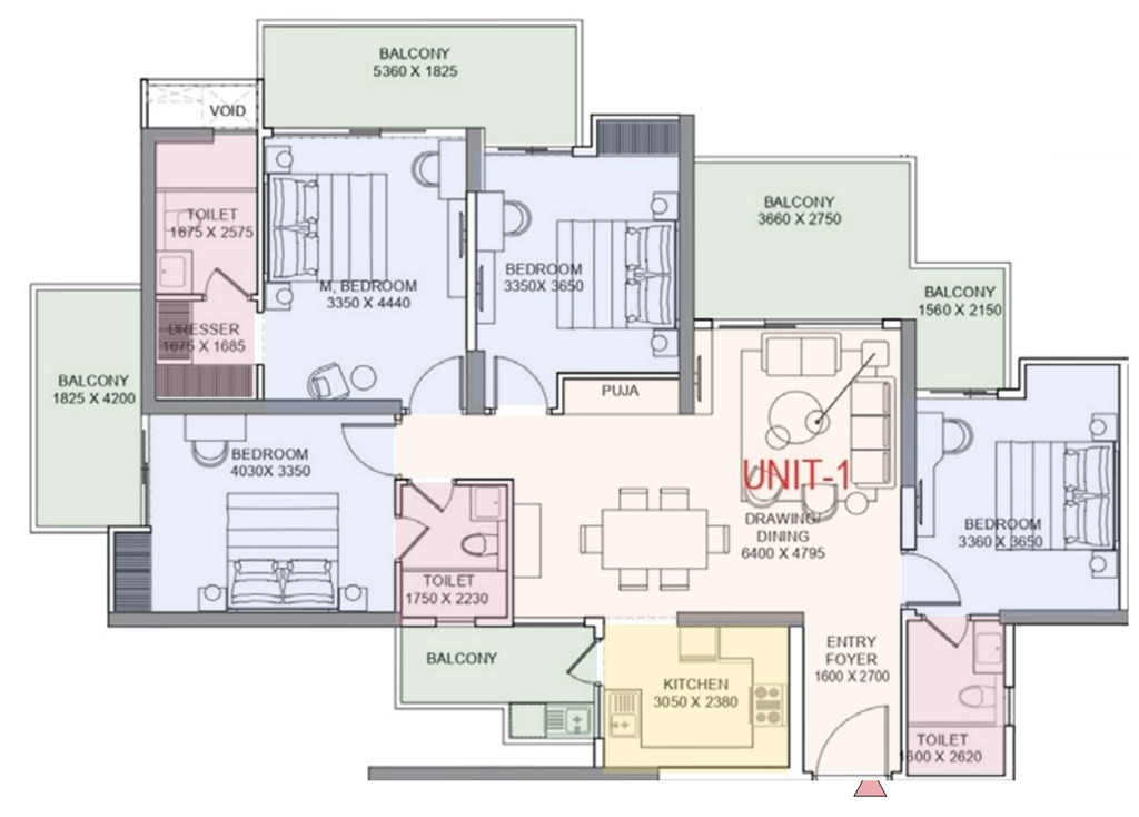 4 BHK Flat in Northwind Sanctuary in Sector Pi 1, Greater Noida - Image 921603