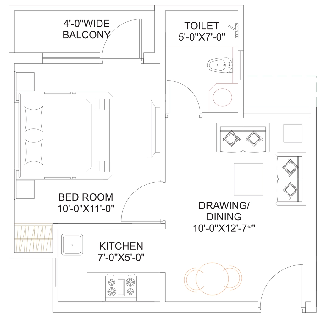 1 BHK Flat in Realtyvision 4th Avenue in Sector 110, Noida - Image 921605