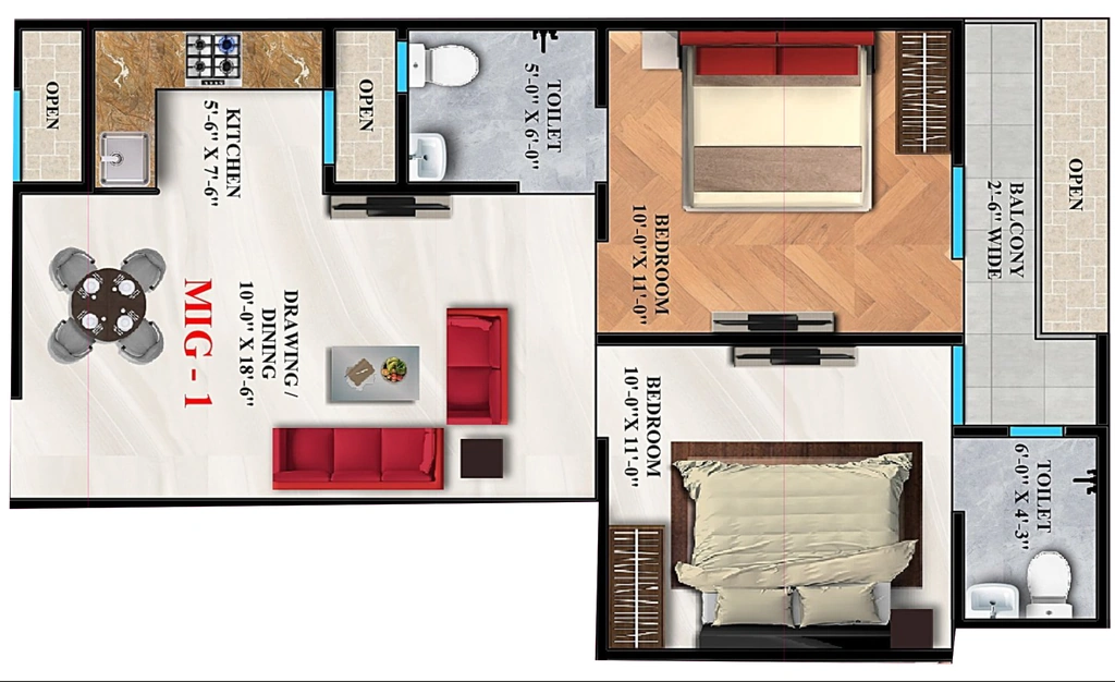 2 BHK Flat in Subhan The Royal Residency in Sector 135, Noida - Image 921614