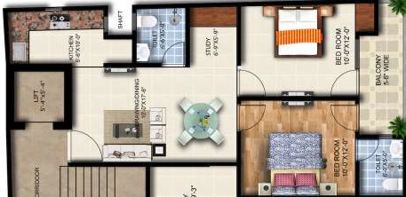 2 BHK Flat in Rudransh Urban Vista in Sector 10, Greater Noida - Image 921620