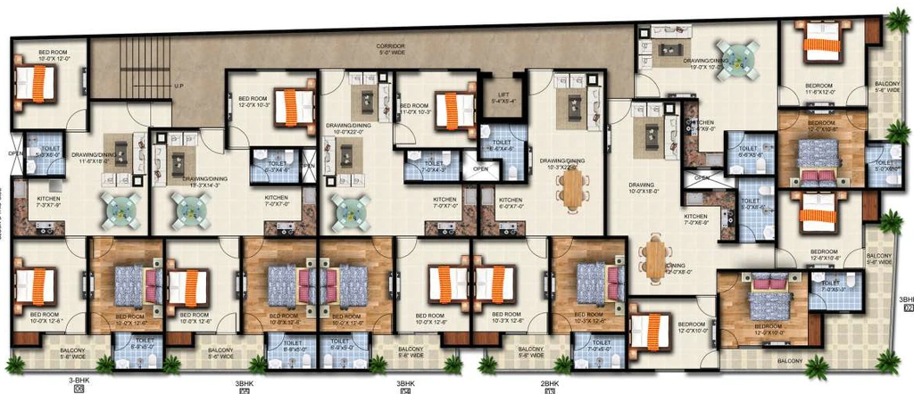 Floor Plan of Rudransh Urban Vista in Sector 10, Greater Noida - Image 411067
