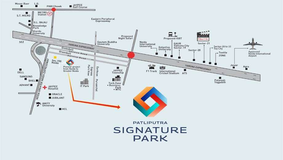 Location of Patliputra Signature Park - Image 411082