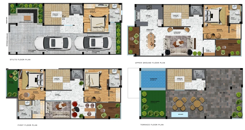 4 BHK House/Villa in Escon Panache Villas in Surajpur, Greater Noida - Image 921636