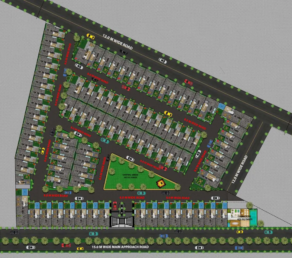 Master Plan of Escon Panache Villas in Surajpur, Greater Noida - Image 411107