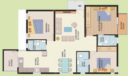 3 BHK Flat in ADL Sunshine in HSR Layout, Bangalore - Image 921653