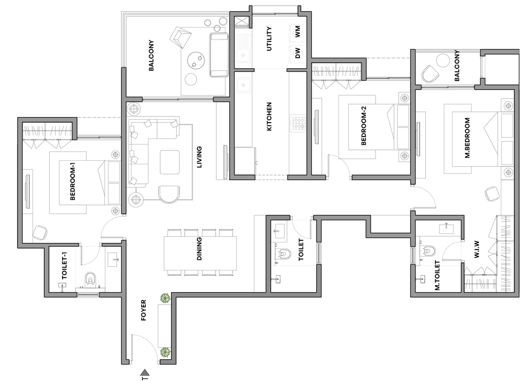 3 BHK Flat in Assetz Miru and Miyo in Yelahanka, Bangalore - Image 921657