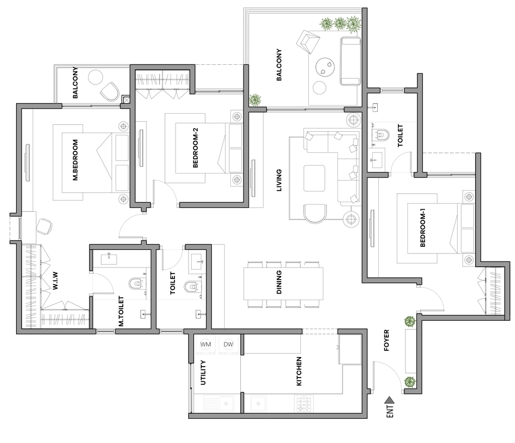 3 BHK Flat in Assetz Miru and Miyo in Yelahanka, Bangalore - Image 921658