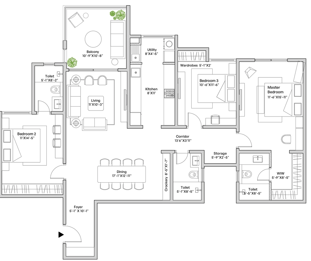 3 BHK Flat in Assetz Mizumi Reserve in HSR Layout, Bangalore - Image 921659