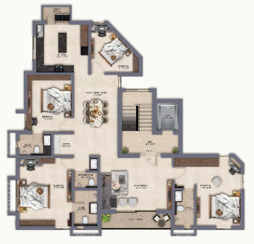 4 BHK Flat in Misri The Element in Egmore, Chennai - Image 921650