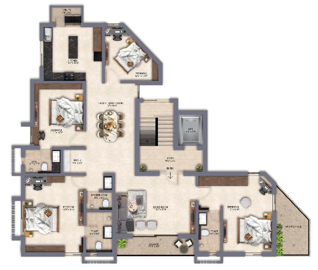 4 BHK Flat in Misri The Element in Egmore, Chennai - Image 921651