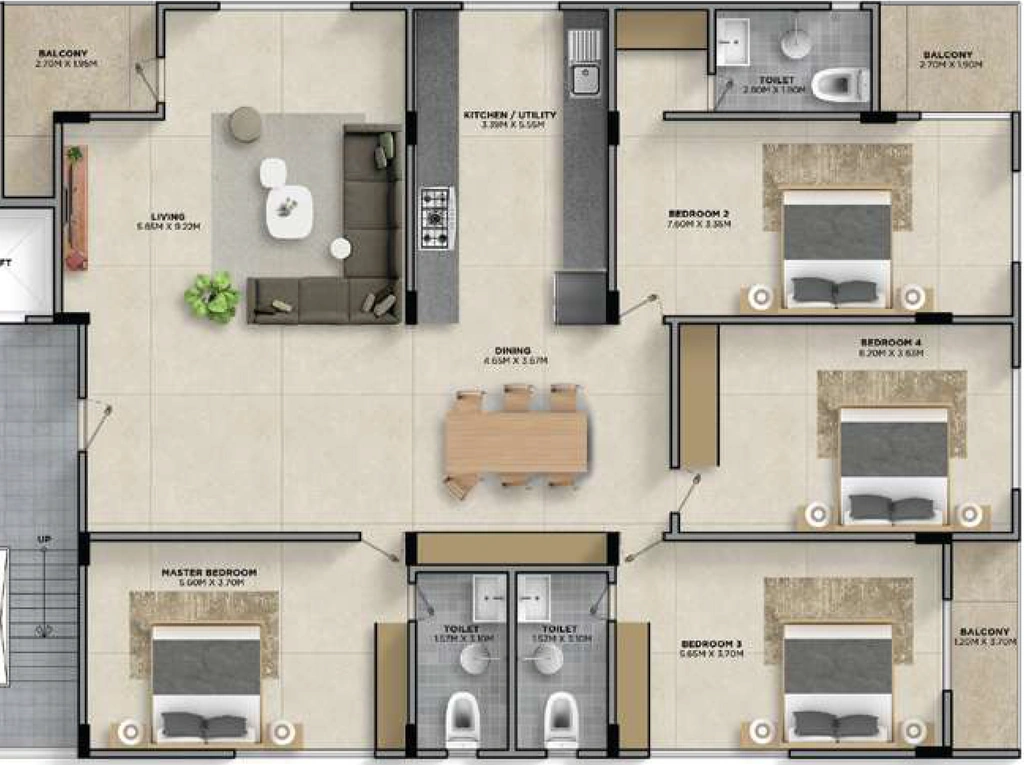 4 BHK Flat in Srinivasa Ramara in Electronic City, Bangalore - Image 921671