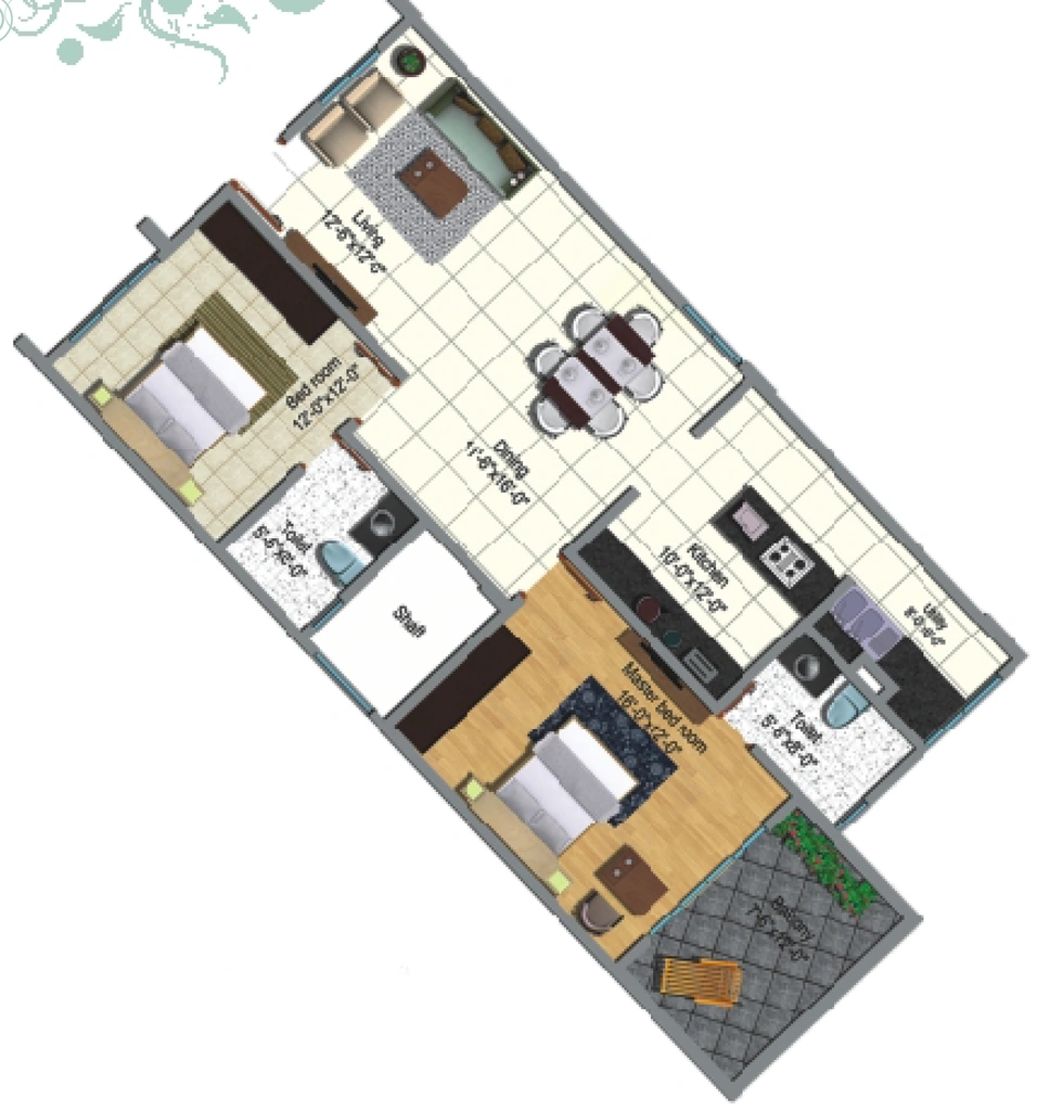 3 BHK Flat in Srinivasa Sai Poorna High End in Haralur, Bangalore - Image 921673