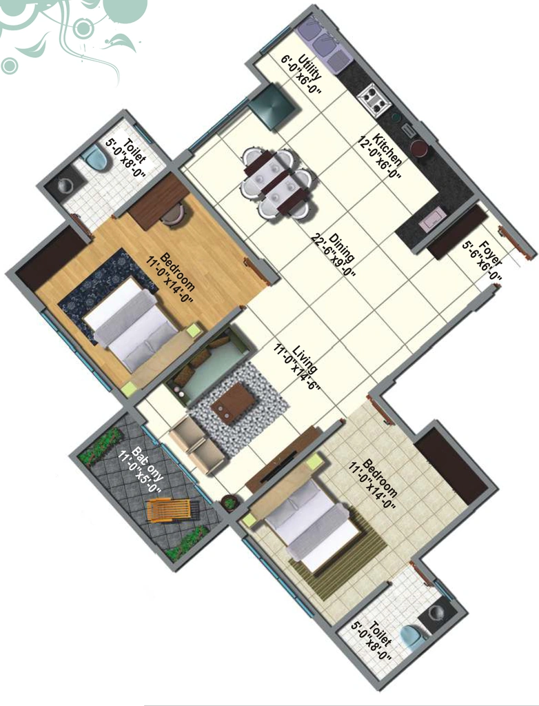 2 BHK Flat in Srinivasa Sai Poorna Premier in Kudlu Gate, Bangalore - Image 921682