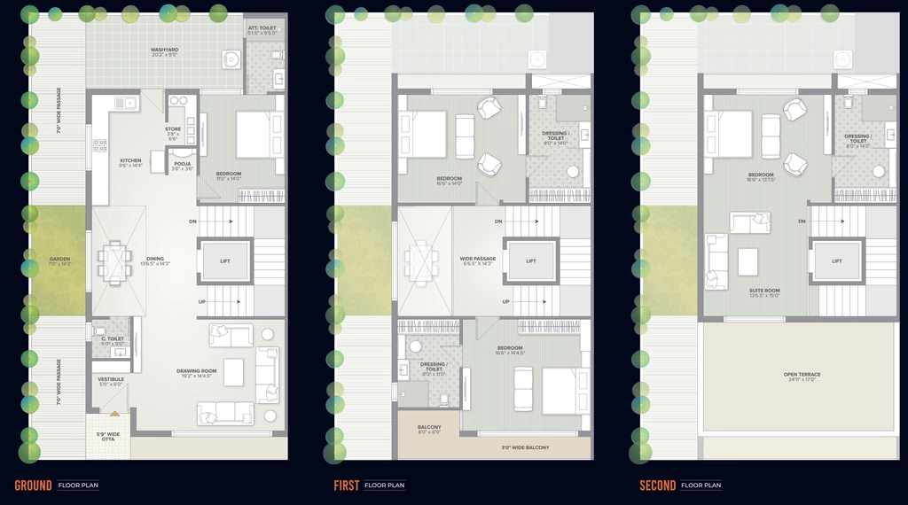 4 BHK House/Villa in Atharva Posh Ville in Vaishnodevi Circle, Ahmedabad - Image 921696