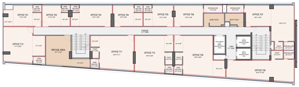 Floor Plan of Bishnoi Gen1 in Baner, Pune - Image 411277