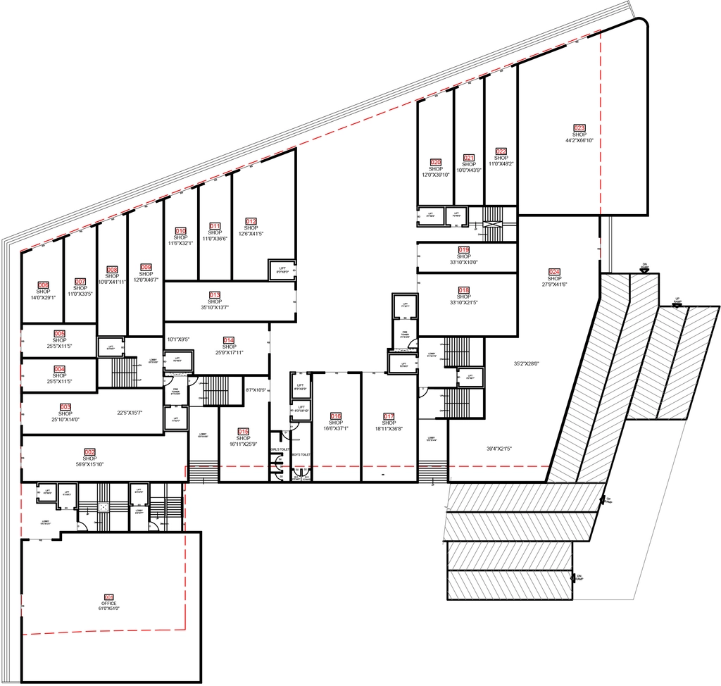Floor Plan of Commercial Moonlight Melliza Towers in Mundhwa, Pune - Image 411292