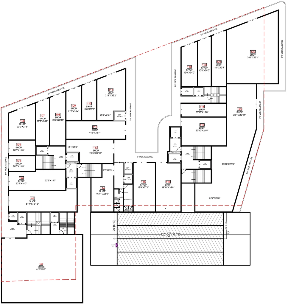 Floor Plan of Commercial Moonlight Melliza Towers in Mundhwa, Pune - Image 411293