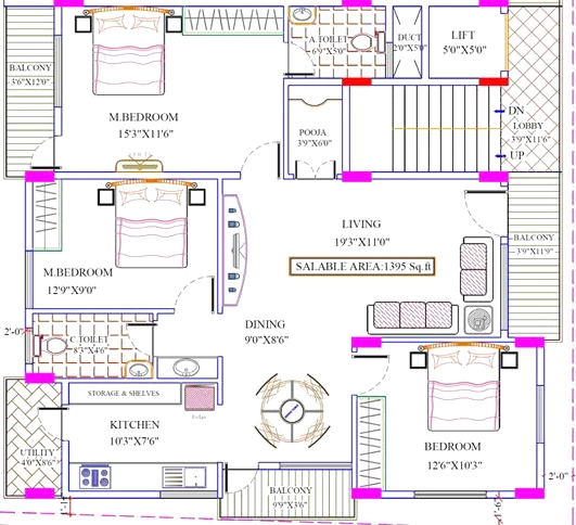 3 BHK Flat in LS Symphony in Hosur Road, Bangalore - Image 921743