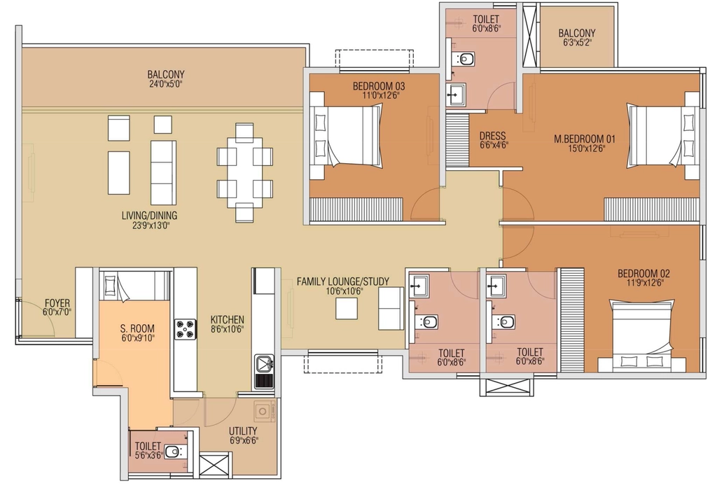 3 BHK Flat in The Advantage Raheja Acco in Koramangala, Bangalore - Image 921781