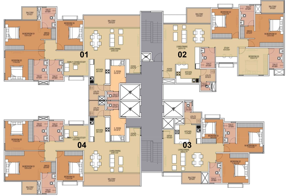 Floor Plan of The Advantage Raheja Acco in Koramangala, Bangalore - Image 411372
