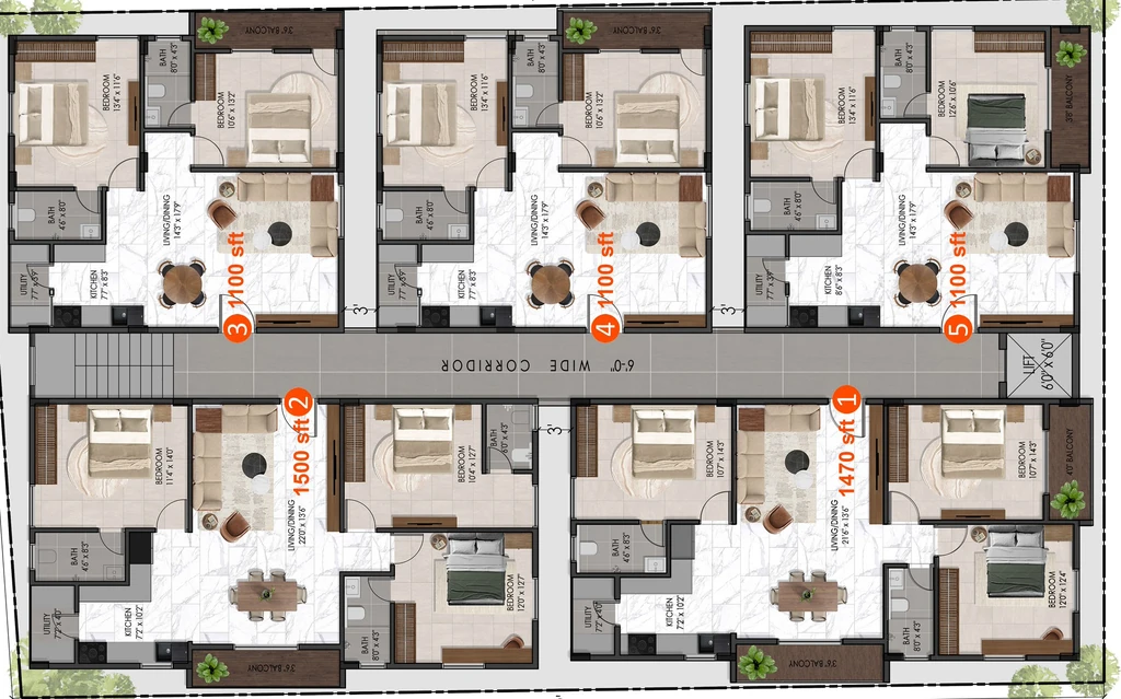 Floor Plan of MN Skanda in HSR Layout, Bangalore - Image 411423