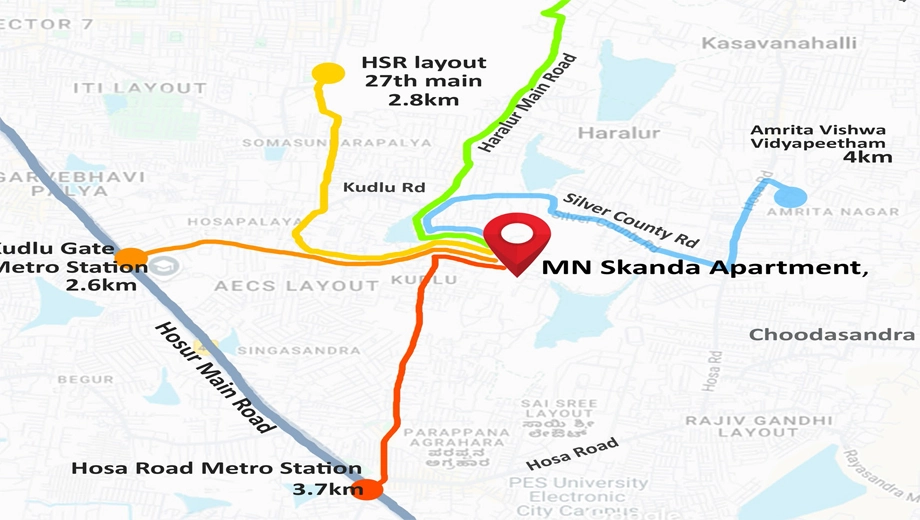 Location of MN Skanda in HSR Layout, Bangalore - Image 411424