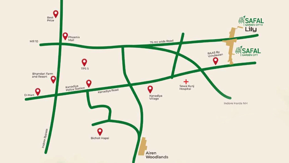 Location of Airen Safal Garden City - Image 411430