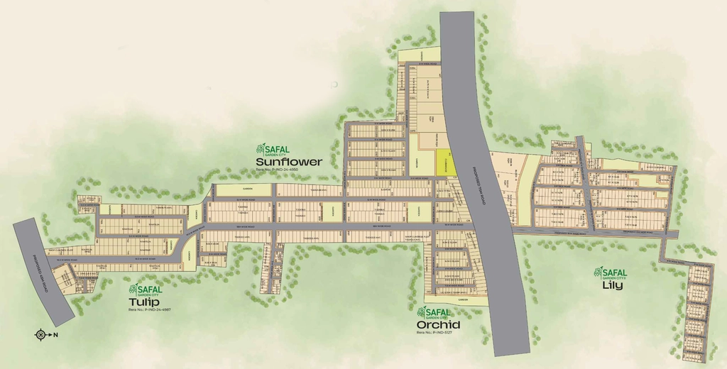 Master Plan of Airen Safal Garden City in Kanadiya, Indore - Image 411431