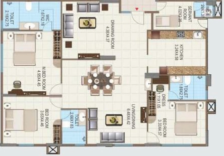 3 BHK Flat in Park Square Avenue in HSR Layout, Bangalore - Image 921815