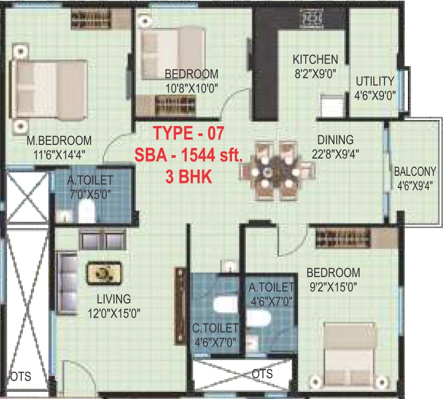 3 BHK Flat in Pearlite Lakeside in Haralur, Bangalore - Image 921819