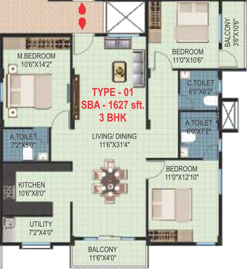3 BHK Flat in Pearlite Lakeside in Haralur, Bangalore - Image 921839