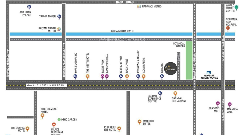 Location of Omicron Commerz Koregaon Park Nx in Koregaon Park, Pune - Image 411485