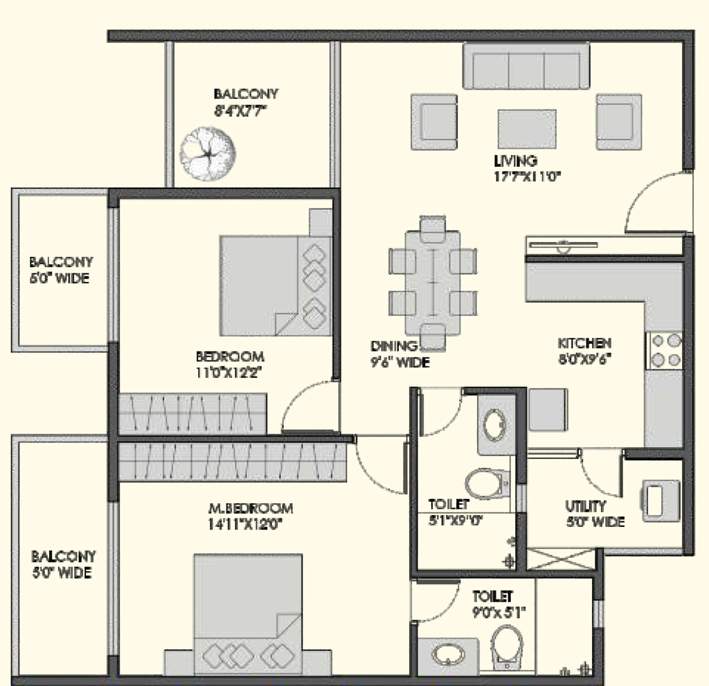 2 BHK Flat in S3 Serene in Haralur, Bangalore - Image 921822