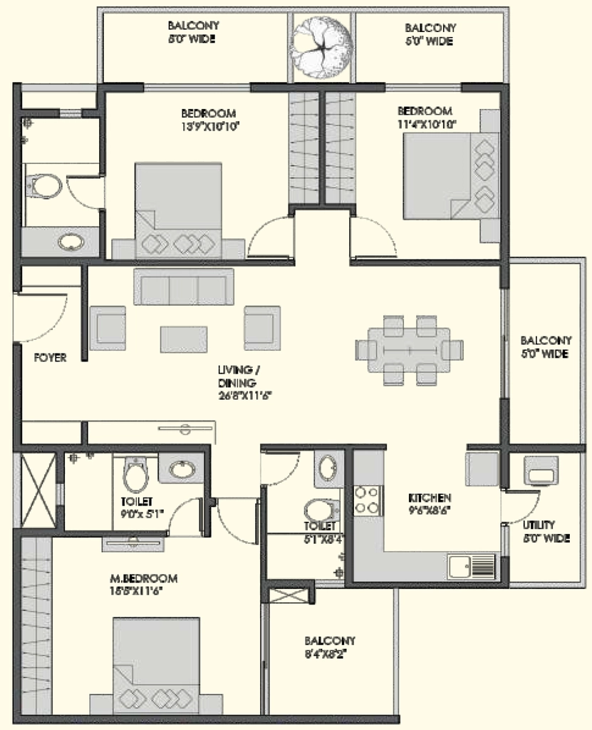 3 BHK Flat in S3 Serene in Haralur, Bangalore - Image 921838