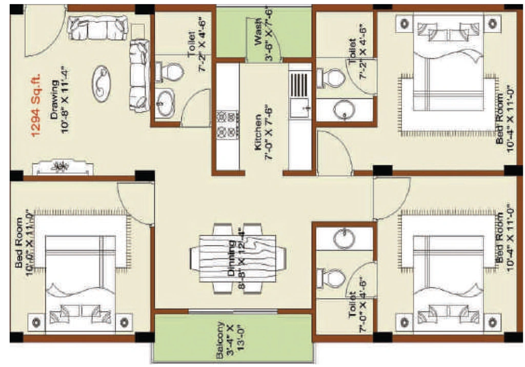 3 BHK Flat in RI Elegance in Hosa Road, Bangalore - Image 921837