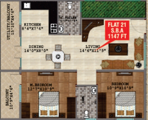 2 BHK Flat in SSB Urban Lotus in Rayasandra, Bangalore - Image 921920
