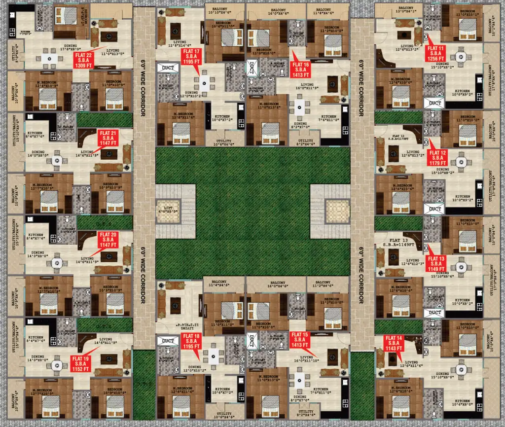 Floor Plan of SSB Urban Lotus in Rayasandra, Bangalore - Image 411709